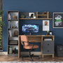 Hanah Home HA115 - 2643 Mesa de estudio Nogal y Antracita